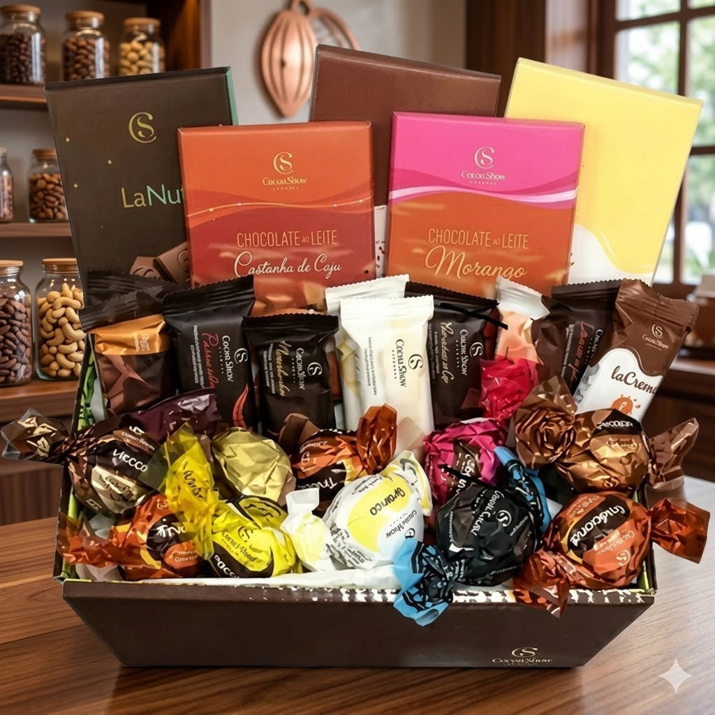 Cesta de Chocolates Para Presente Cacau Show